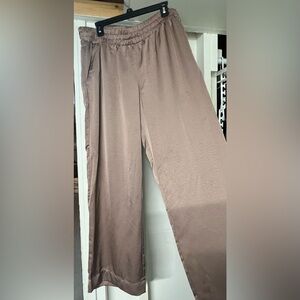 A New Day - Women’s Satin wide-leg pull on pants, dusty pink size XL - NWOT
